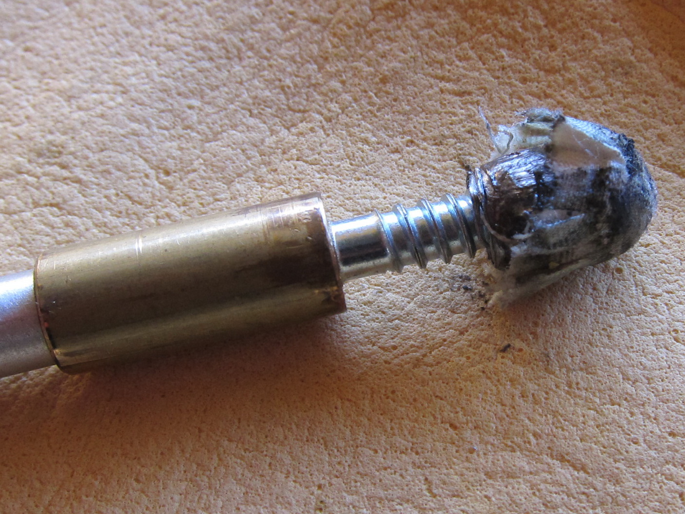 " Broken Sights " Stuck on the barrel my first black powder shooting