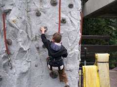 Dylan rock wall climbing