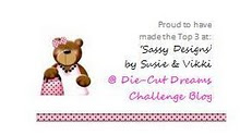 Top 3 at Die-cut dreams challenge blog