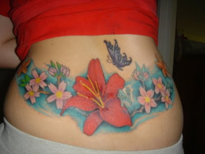 Lower Back Tattoo Flower