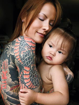 Japanese Women Tattoo Whit Baby