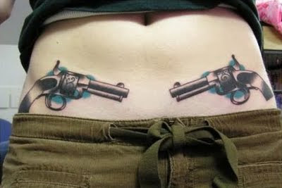 gun tattoos for girls