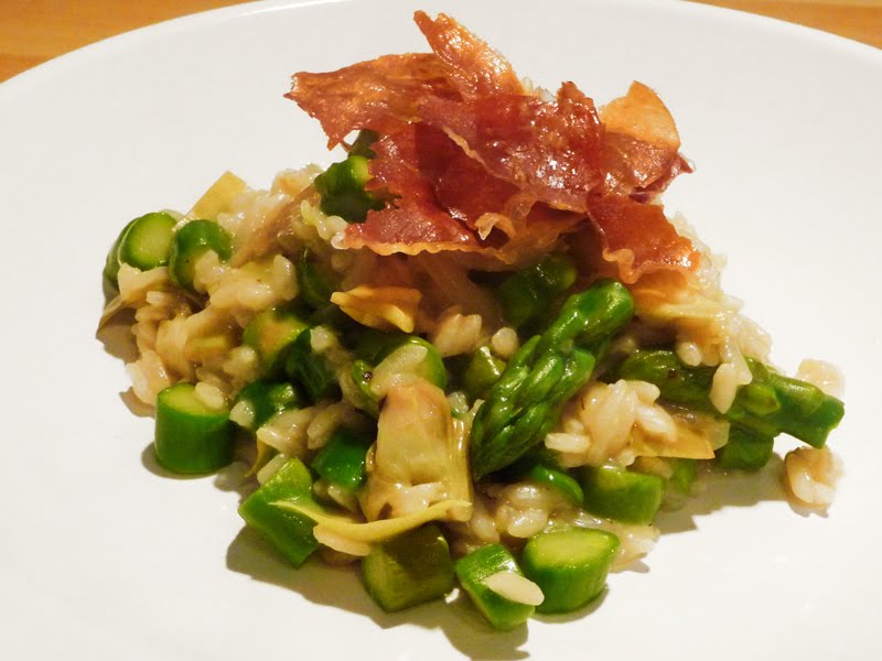 RECIPE "Use Every Scrap" Artichoke and Asparagus Risotto with Crispy