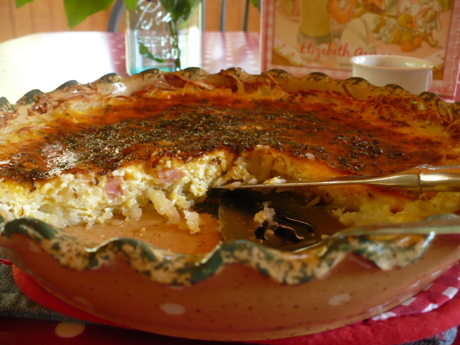the homespun heart Meat and Potato Quiche