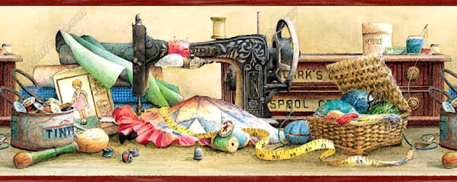 Retro Images of Sewing Machines.