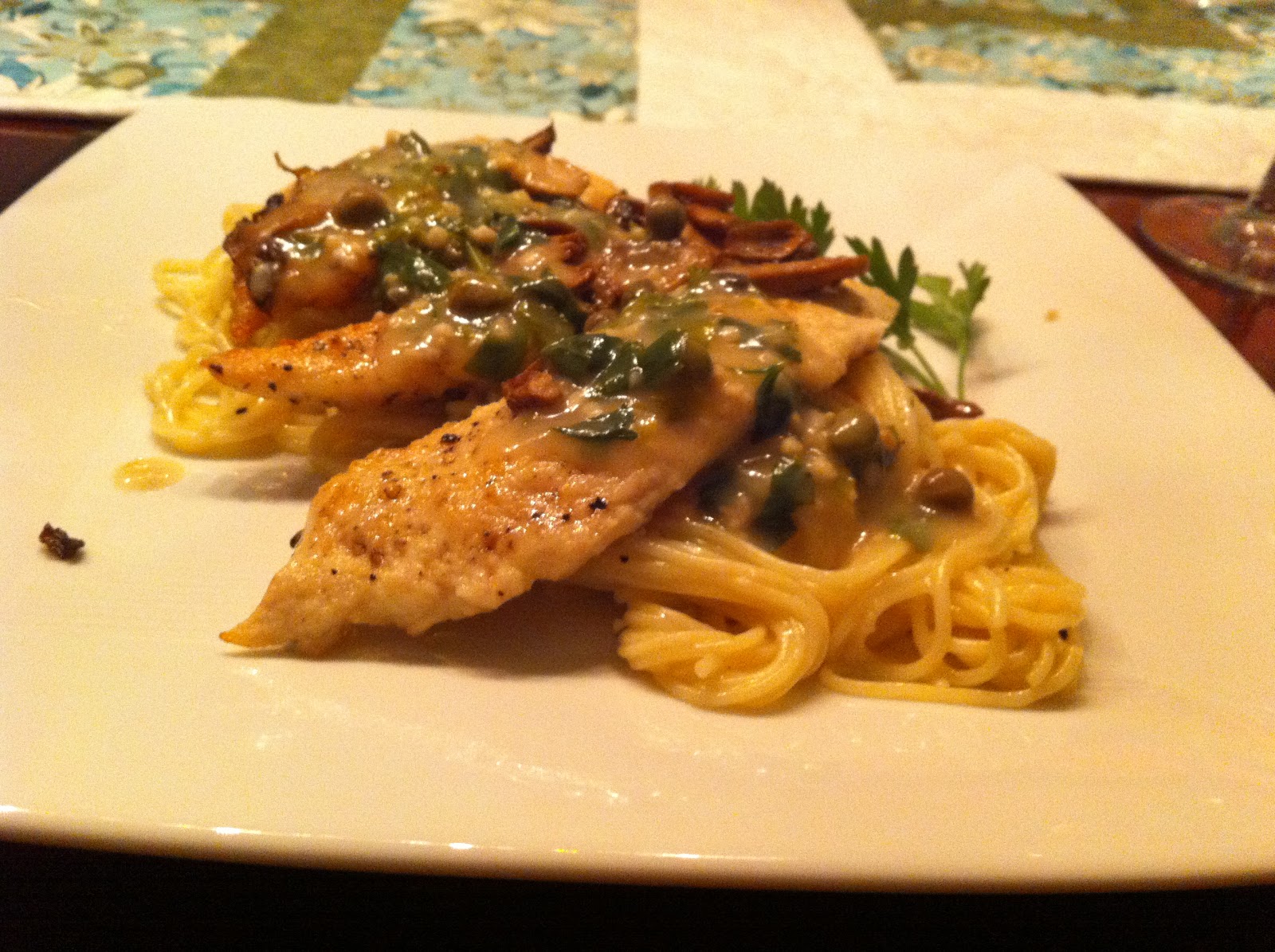 recipes Chicken Piccata with Pasta & Mushrooms