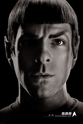 Star Trek Black and White Character Movie Posters - Zachary Quinto as Spock