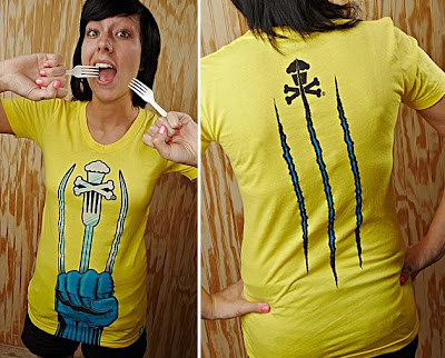 Johnny Cupcakes x X-Men Origins: Wolverine Weapon XJC Girls T-Shirt Front & Back