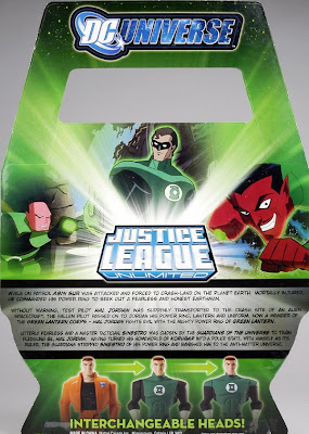 Justice League Unlimited San Diego Comic Con 2009 Exclusive Green Lantern Origins 3 Pack Back - Abin Sur, Hal Jordan & Sinestro