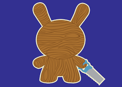 Kidrobot Dunny Series 2009 - Travis Cain Wood Chase Figure