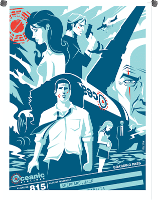 Damon, Carlton and A Polar Bear Limited Edition Lost Screen Prints - The Crash by Eric Tan