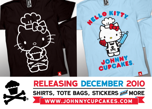 Later this week the first batch of Johnny Cupcakes x Hello Kitty products 
