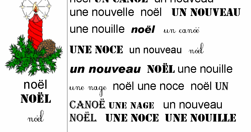 Maternelle Reconnaître le mot noël en script, capitales, cursives