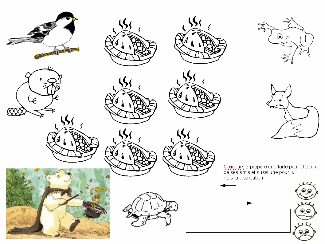 Maternelle: Calinours fait la fête, distribution