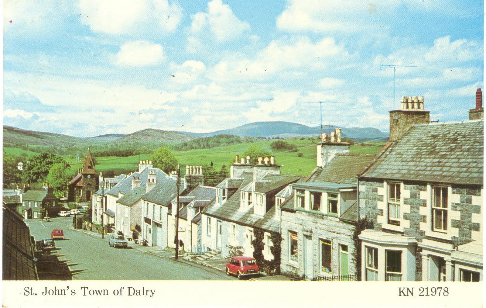 Postcard St. John's Town of Dalry Blues Riders