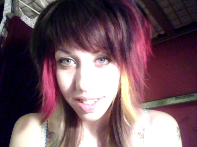 dark hair with pink highlights pink hair highlights. dark hair with pink highlights