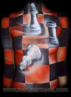 Chess Body Airbrushing
