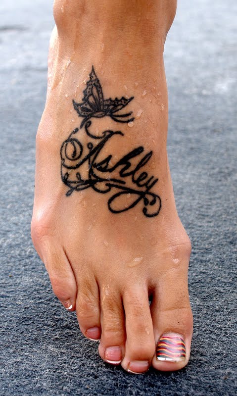 peace and love foot tattoos. star flower foot tattoo Cute