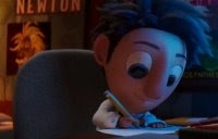 Young scientist in the movie Cloudy with a Chance of Meatballs