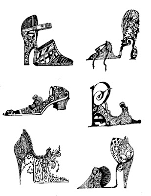 arte moda e comunicação desenhos de sapato