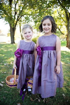 Flower girl purple dresses