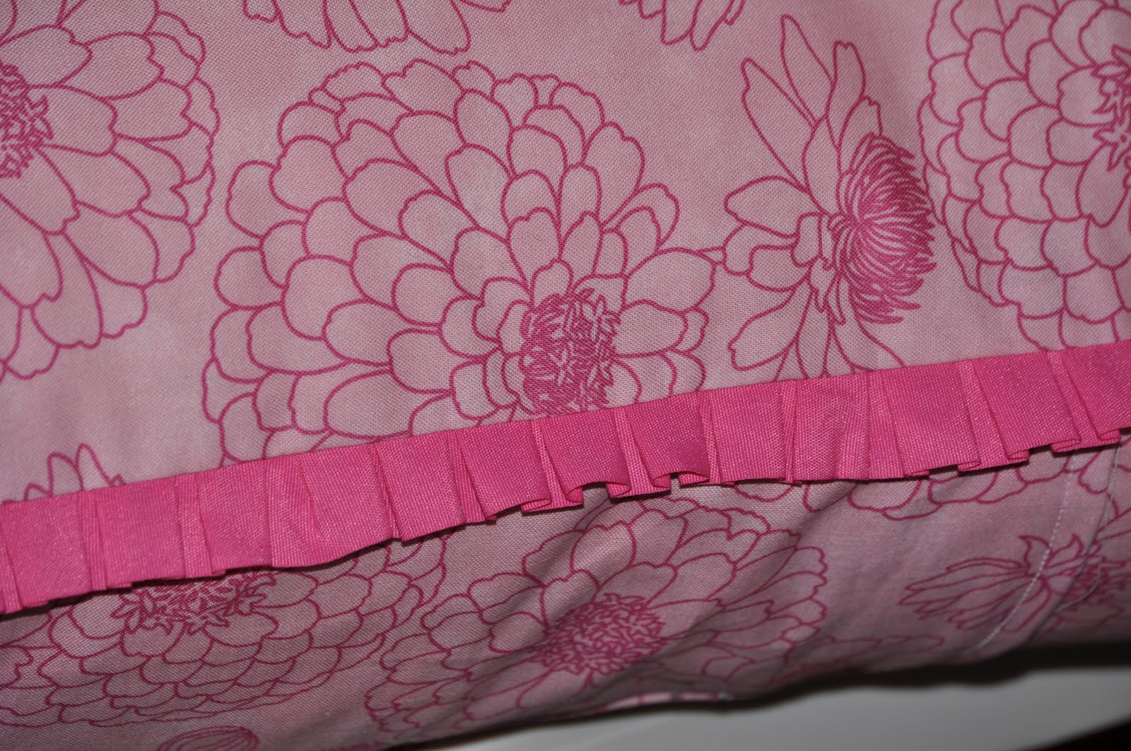 Cassandra Design Pink Ruffle Edge Pillow