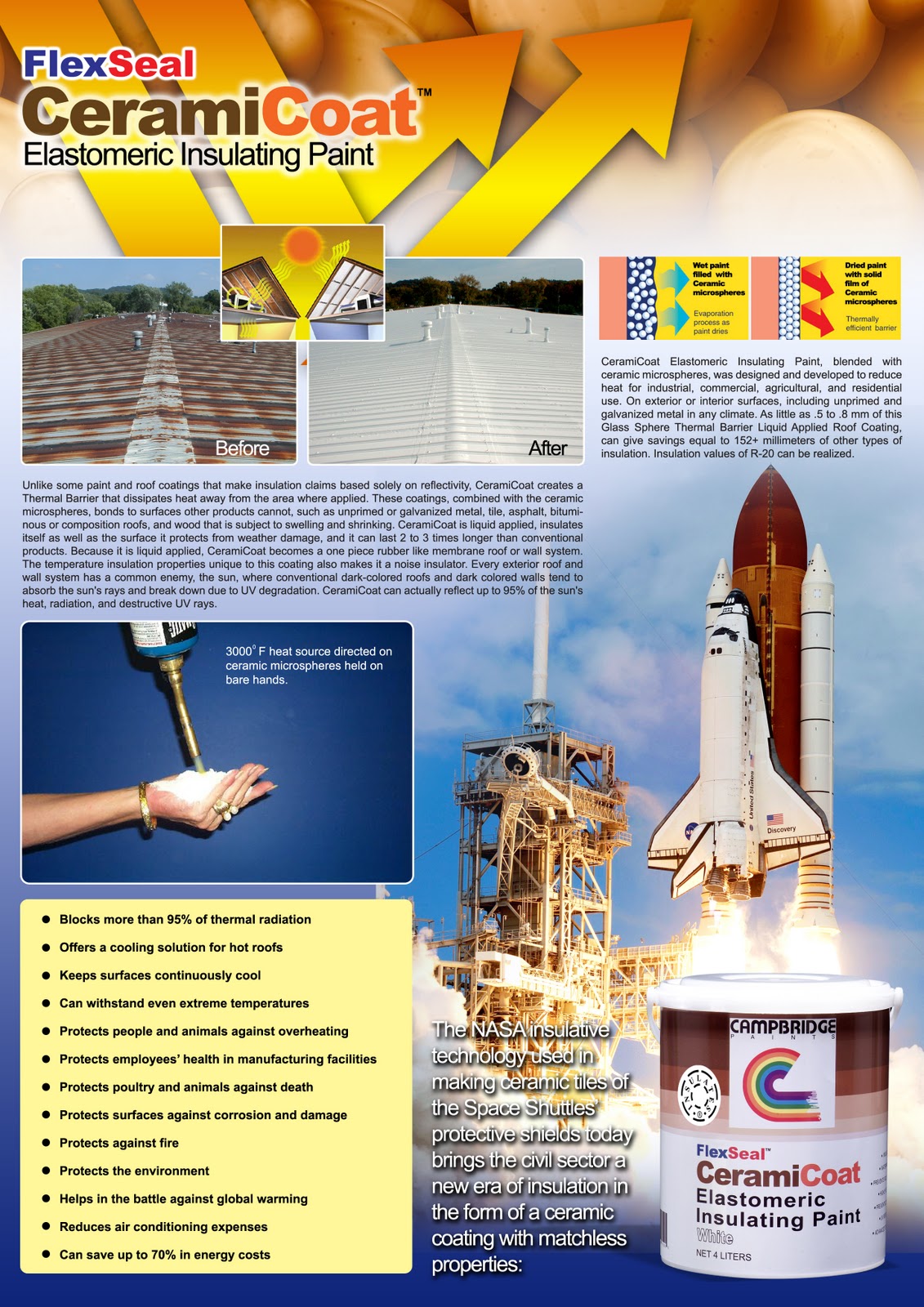 campbridgepaints FlexSeal CeramiCoat Elastomeric Insulating Paint