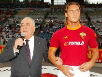President Sensi with Totti