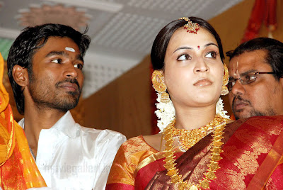 Aishwarya and Dhanush at soundarya rajinikanth wedding