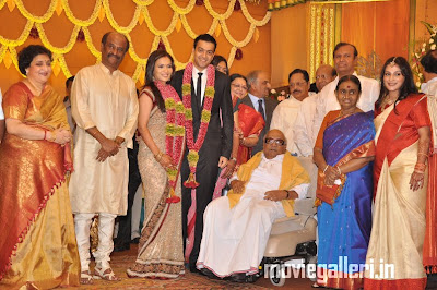 CM Karunanidhi at Soundarya Rajinikanth Reception