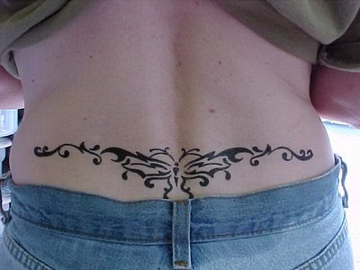 cute tribal tattoos for girls. This is a sexy girl tattoo design for a picture of a black tribal butterfly
