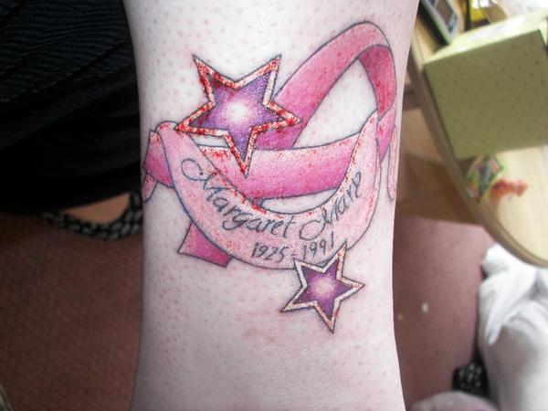 bow tattoo design. Pink Bow Tattoo Design For