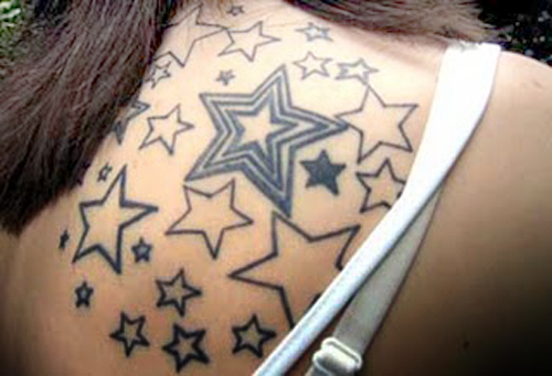 A nautical star tattoo designs can be any color. One may chose the color based on preference or meaning. It could be their birthstone color 