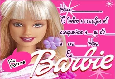 tarjetas de cumpleaños para imprimir barbie tarjeta cumpleanos