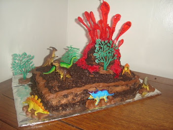 Awesome Dino/volcano cake
