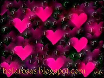 imagen de corazones y rosas