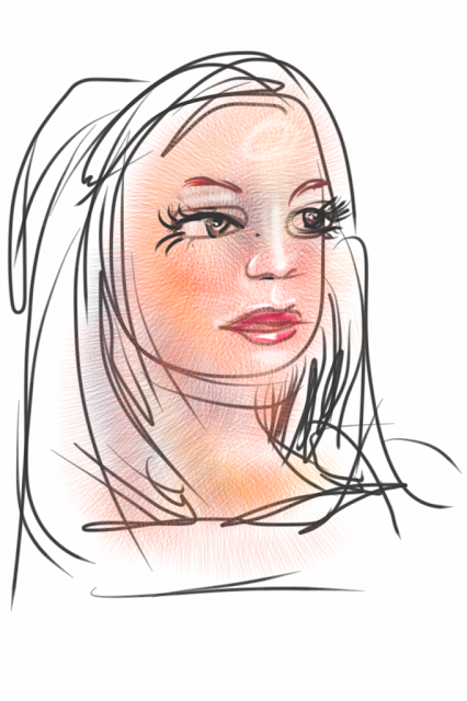 Hairdresser is a sketch by illustrator Artmagenta