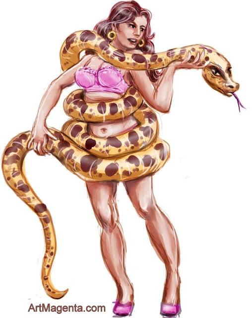 Anaconda and belly dancer