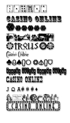 Casino gambling fonts