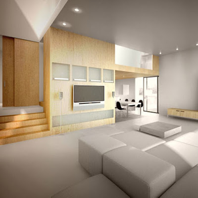 Modern Wooden House Design Interior Living Room