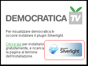 silverligth sul sito del pd