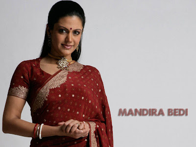 Mandira bedi also popularly known as shanti wallpapers in sarees.