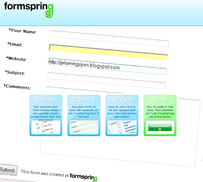 form with FormSpring.