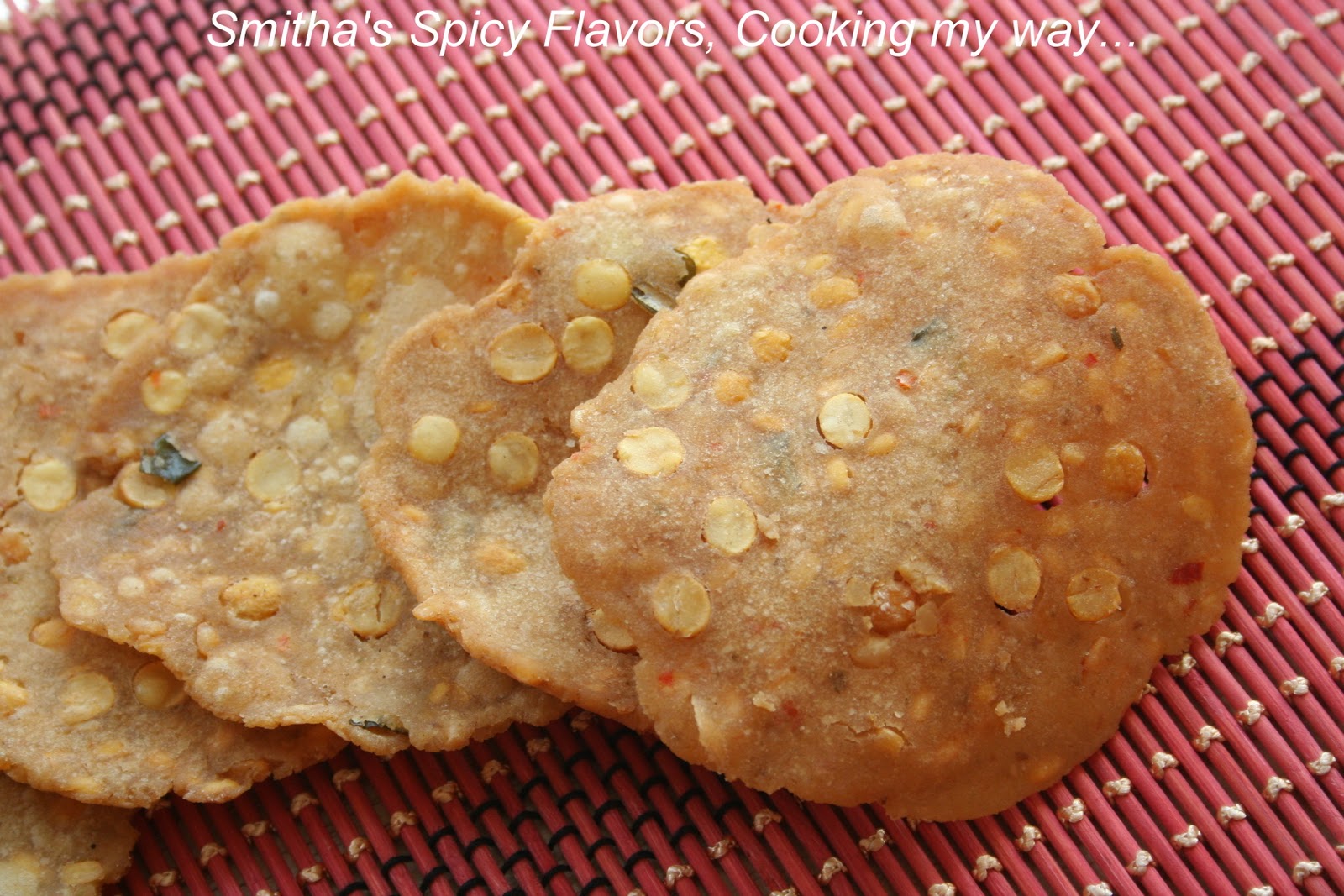 Chekkalu / Vada Appalu / Spicy and crunchy rice and lentils flats