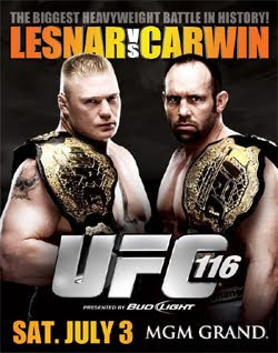 UFC 116 Fight Card : Lesnar vs Carwin