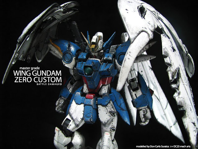 Wing Gundam Zero Custom   battle damaged  DC23 mecharts