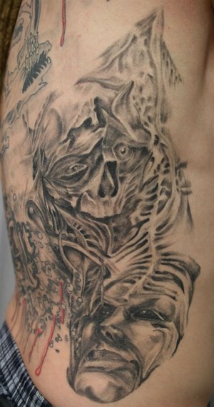 Rib Tattoos for Men - Face rib tattoo quotes for men. Rib Tattoos for Men - Face