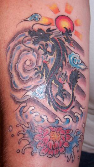 Full color oriental tattoo. Keyword Galleries: Color Tattoos,