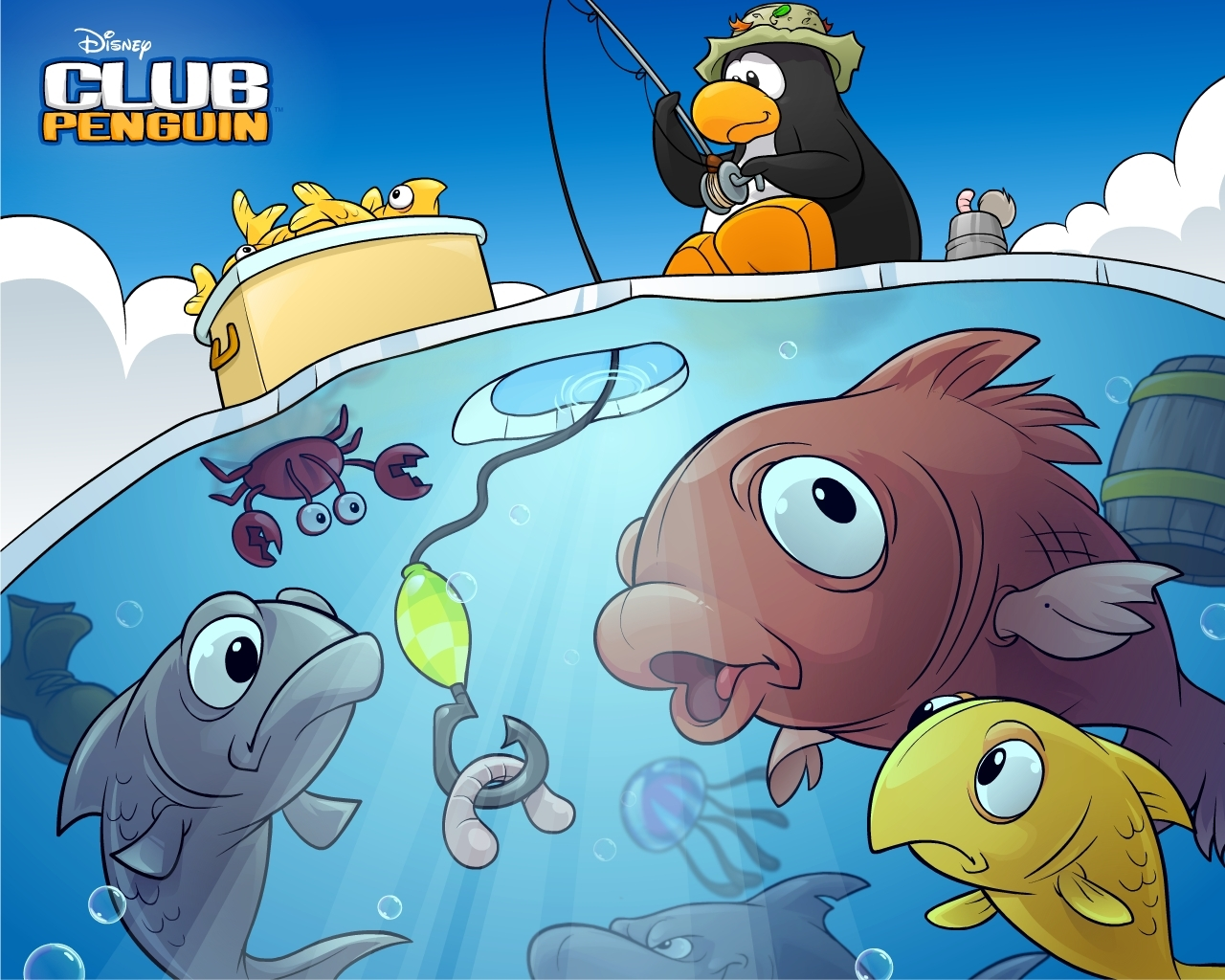 Lville's Club Penguin Cheats: Brand New Club Penguin Ice Fishing Wallpaper!