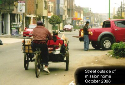 Outside the Mission Office in Lima, Peru